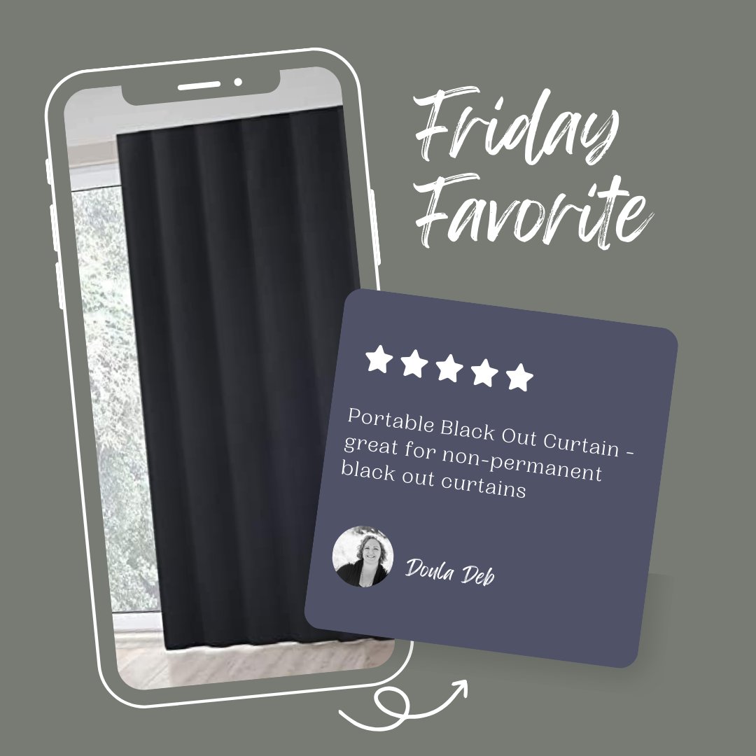 Doula_Deb's tweet image. 🌟 Friday Favorite Product Alert! 🌟  Portable Black Out Curtain 🖤🛏️

Why I love it:
✅ Great for non-permanent black out curtains.
✅ Easy to use and perfect for any room.

#FridayFavorites #SleepWell #BabyComfort #SleepEnvironment #BlackOutCurtain #HappyBaby #ParentingHacks