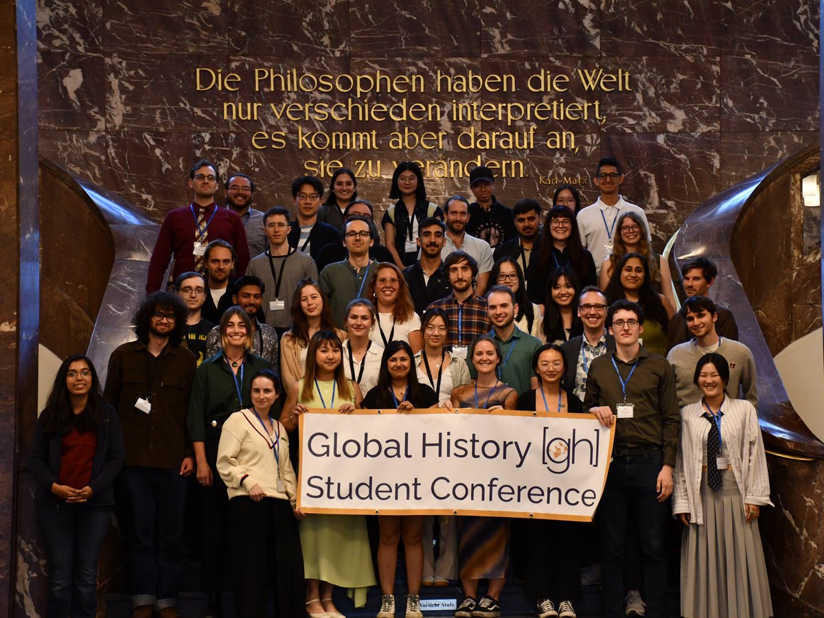 globalhistories's tweet photo. The eighth Global History Student Conference last weekend was incredibly successful! Big thank-yous to everyone who shared your research with us in Berlin. Shown here are our presenters and organising team over the weekend🌞🎓🤝
#twitterstorians #GHSC2024 #GlobalHistory https://t.co/XDTU4sRoQy