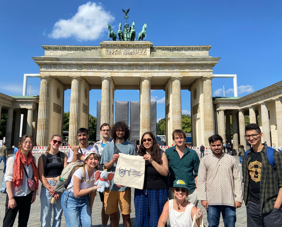 globalhistories's tweet photo. The eighth Global History Student Conference last weekend was incredibly successful! Big thank-yous to everyone who shared your research with us in Berlin. Shown here are our presenters and organising team over the weekend🌞🎓🤝
#twitterstorians #GHSC2024 #GlobalHistory https://t.co/XDTU4sRoQy