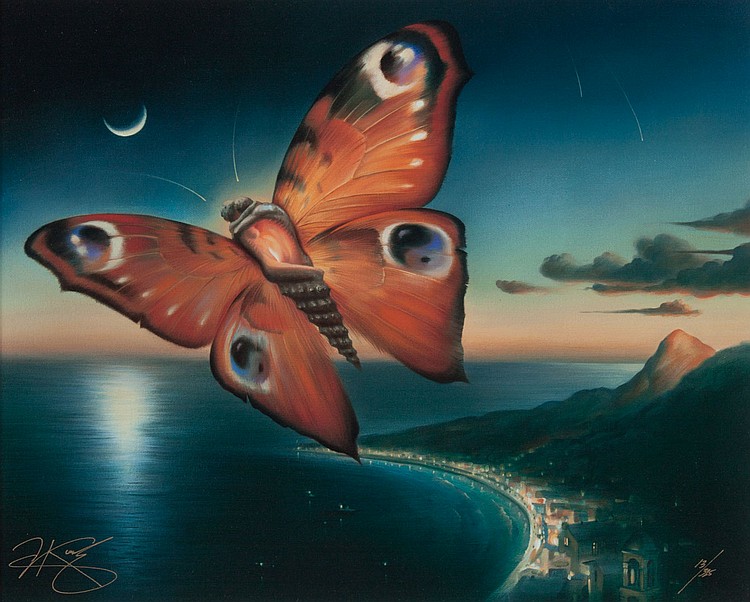 Yep8118's tweet photo. Vladimir Kush. Again, continuous themes of eggs, butterflies, and even some of the serpentine creatures born of eggs to symbolize metamorphosis, new beginnings, love, and self-wonder. https://t.co/StBXAegDEo