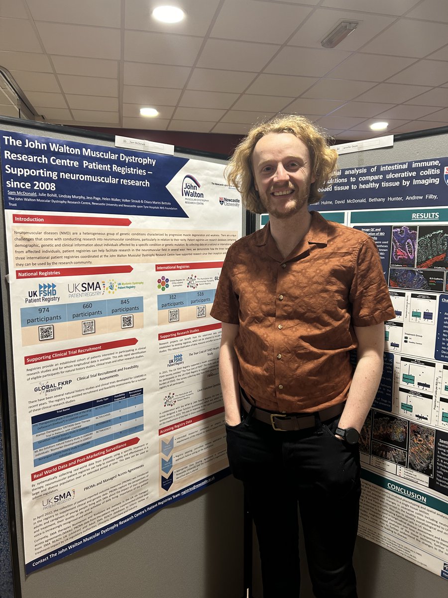 JWMDRC (@jwmdrc) on Twitter photo The JWMDRC had a strong presence at NUTCRI Live 2024 <a href="/NCL_medscience/">Newcastle University Faculty of Medical Sciences</a> today!
<a href="/c4c_network/">conect4children</a>, Adult #SMA Reach and Patient Registries Project Manager, Sam McDonald, all presenting posters 🙌 The JWMDRC had a strong presence at NUTCRI Live 2024 <a href="/NCL_medscience/">Newcastle University Faculty of Medical Sciences</a> today!
<a href="/c4c_network/">conect4children</a>, Adult #SMA Reach and Patient Registries Project Manager, Sam McDonald, all presenting posters 🙌