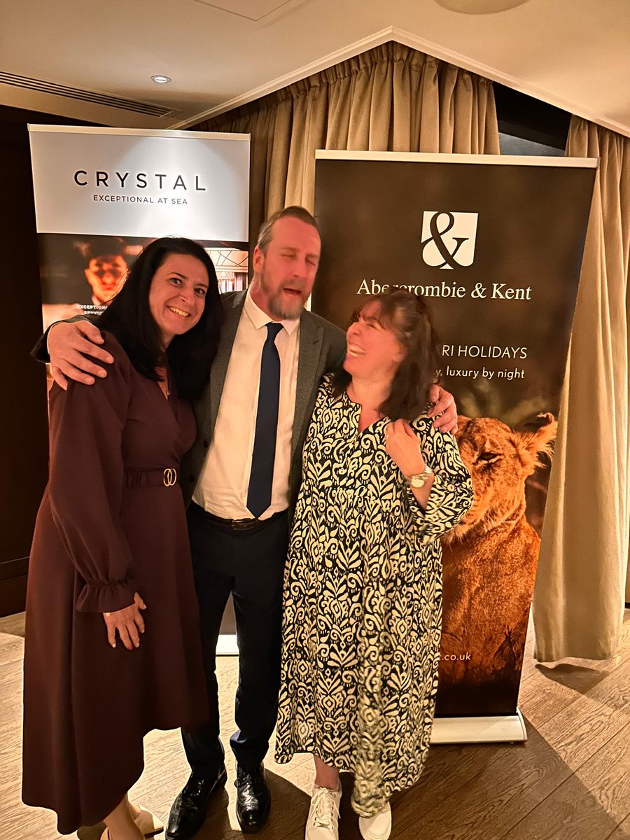 Thank you <a href="/abercrombiekent/">#Abercrombie+Kent #&</a> &amp; @abercrombiecraig for a fabulous evening at the Mayfair Hotel. Sandie is thrilled to bits with her prize.