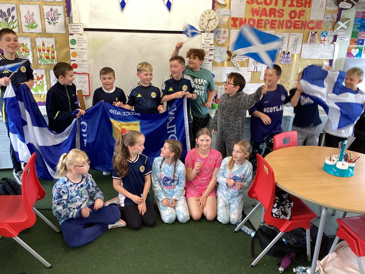 Yes sir, P6 can boogie!! Getting behind our national team for the big game tonight! C’mon Scotland, P6 knows you can do it!! <a href="/Logans_Primary/">Logans PS and NC</a> <a href="/ScotlandNT/">Scotland National Team</a>