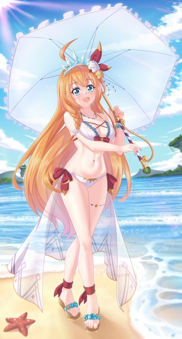 "Peco Summer Princess"Commission from ""  #プリンセスコネクトReDive #プリコネR #ペコリーヌ 