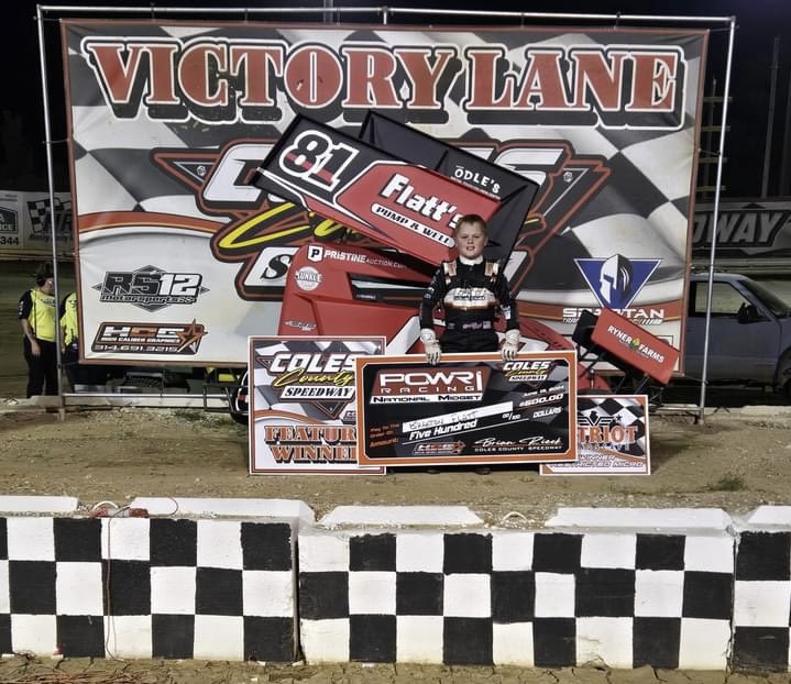 Got the win last night at Coles County Speedway in the CB Industries Restricted Micro! 
Fastest hot laps time ✅ 
Up 3 spots for heat winner ✅ 
Feature winner ✅

Thank you Chad Boat, Mike Bliss, and all of the CB Fam for all of your hard work to make this car so fast!