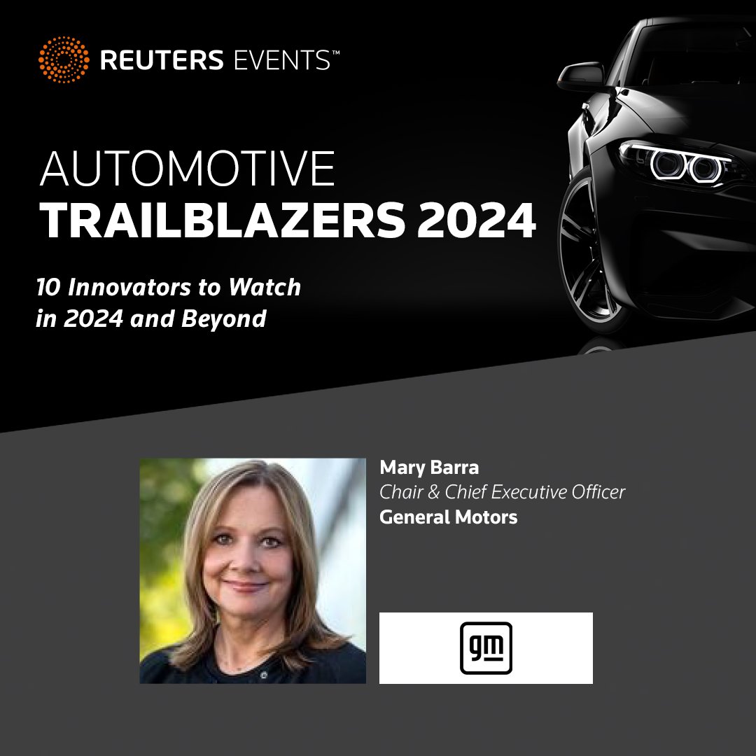 A perfect example of someone who personifies innovative leadership, Mary Barra of General Motors

Under Barra’s leadership, GM is aiming for a world without crashes, emissions or congestion. 

Download the full report now: bit.ly/3XlrODg