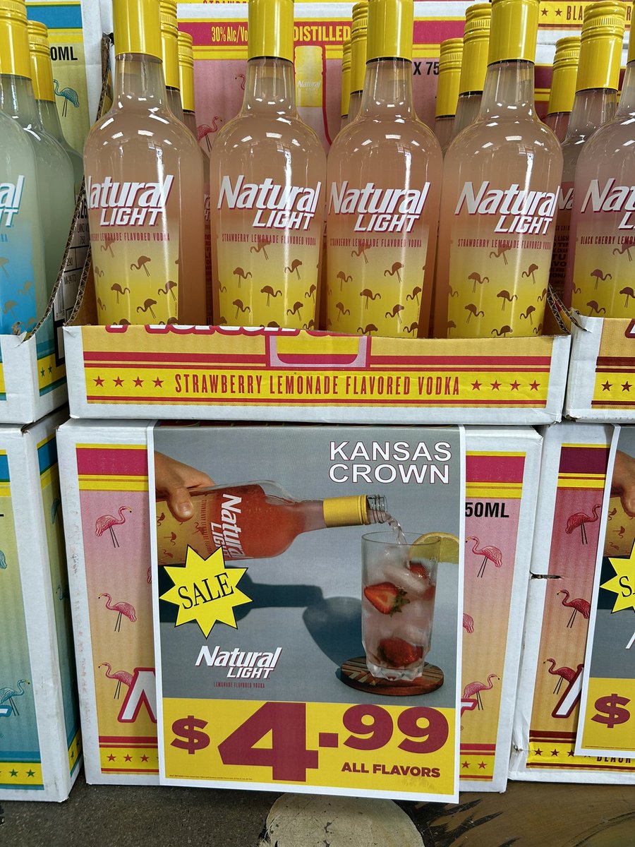 Kansascrown's tweet photo. $4.99 Natty lemonade vodka! 
Save $10☀️Summer Sales @Kansascrown https://t.co/CkwrtqugOn