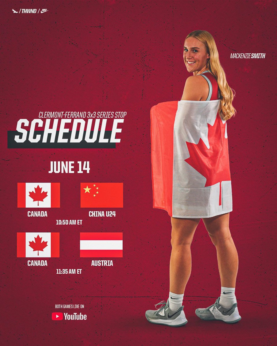 Just busy representing her home country on the big stage‼️🇨🇦

Tune in today to catch our favorite 21 with the Canadian 3x3 National Team!🤩 @fiba3x3 

#THWND