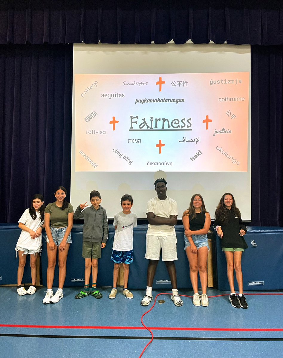 Mr. J. Kostoff (@stbernardsert) on Twitter photo 🗣️ One of our favourite activities every June is hosting the monthly Virtues assembly. This morning, our class presented about Fairness. As we are taught in the Bible, fairness embodies both justice and tenderness towards everyone - especially the overlooked and underestimated. 🗣️ One of our favourite activities every June is hosting the monthly Virtues assembly. This morning, our class presented about Fairness. As we are taught in the Bible, fairness embodies both justice and tenderness towards everyone - especially the overlooked and underestimated.