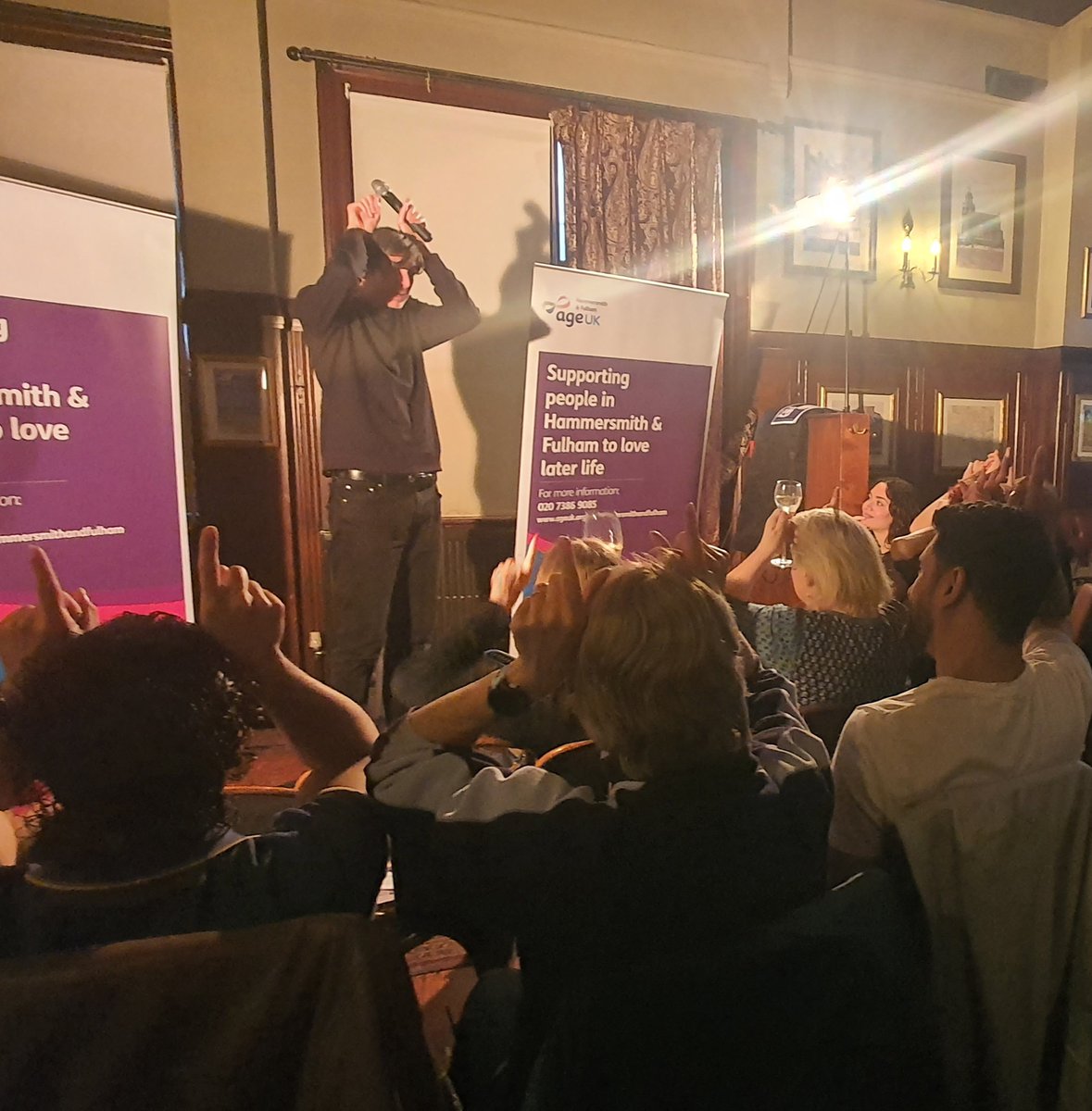 Age UK Hammersmith & Fulham (@ageukhf) on Twitter photo Huge shoutout to <a href="/Rosssmithcomedy/">Ross smith</a>, <a href="/tiffstevenson/">Tiffany Stevenson</a>, <a href="/DarrenWalshPuns/">Darren Walsh Puns</a>, Maddie Campion, <a href="/RosieisaHolt/">Rosie Holt</a>, <a href="/CrownSceptreW12/">Crown & Sceptre, W12</a>, and everyone who came to support our first Comedy Night! ✨
Together we raised over £2000! 🙌
Thank you all for a brilliant evening, see you next year! Huge shoutout to <a href="/Rosssmithcomedy/">Ross smith</a>, <a href="/tiffstevenson/">Tiffany Stevenson</a>, <a href="/DarrenWalshPuns/">Darren Walsh Puns</a>, Maddie Campion, <a href="/RosieisaHolt/">Rosie Holt</a>, <a href="/CrownSceptreW12/">Crown & Sceptre, W12</a>, and everyone who came to support our first Comedy Night! ✨
Together we raised over £2000! 🙌
Thank you all for a brilliant evening, see you next year!