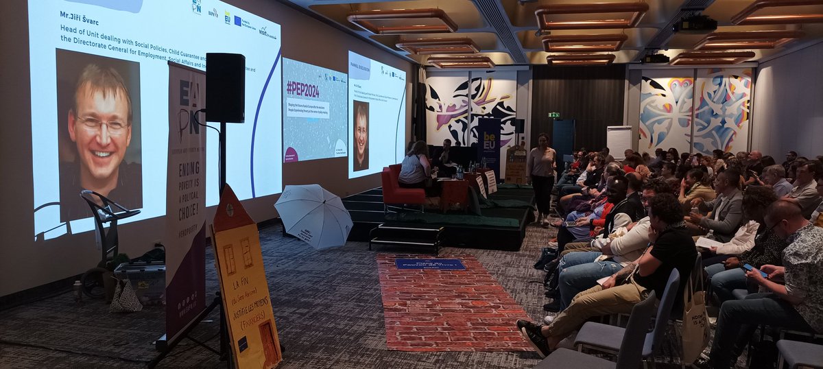 ATD_Europe's tweet photo. This morning, the @EAPNEurope People with experience of Poverty Meeting #PEP2024 has started this morning in Brussels.
23 delegations from Europe discussed 4 main topics: #minimumincome, #digitalisation, #homelessness, and the #EUchildguarantee.
Feedback plenary takes place now. https://t.co/aqkPzEqNUs