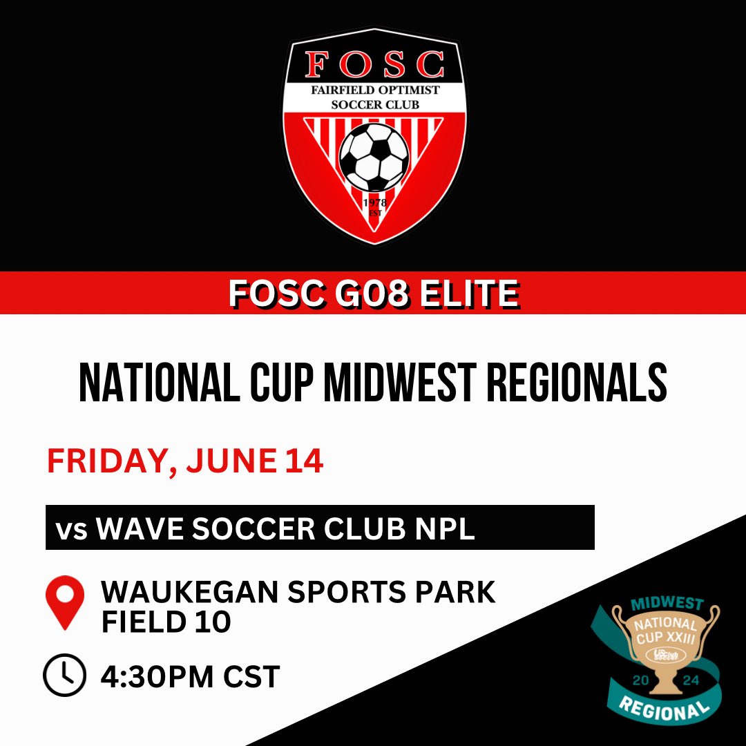 FOSCG08Elite's tweet image. Game 1️⃣ of the @USClubSoccer National Cup Midwest Regionals kicks off at 4:30pm CST today. Good luck, ladies!