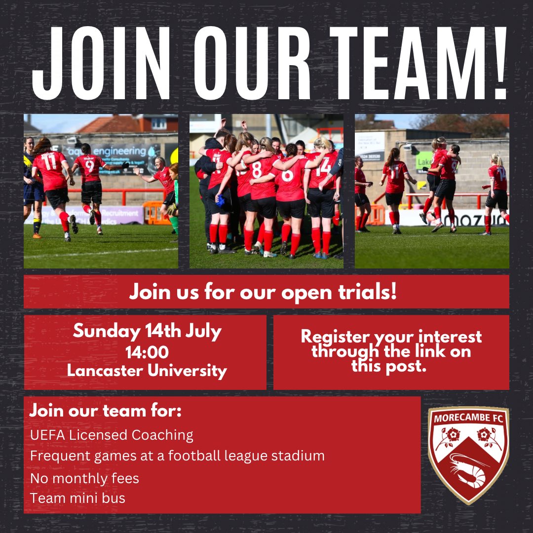 🚨 | Join our team! 

We are holding an open trial session at Lancaster University on Sunday the 14th July, from 14:00. 

Participation is free, all you need to do is register your interest through the link below👇
forms.gle/E5gqw4p5nC2VDh…

#UTS 🦐