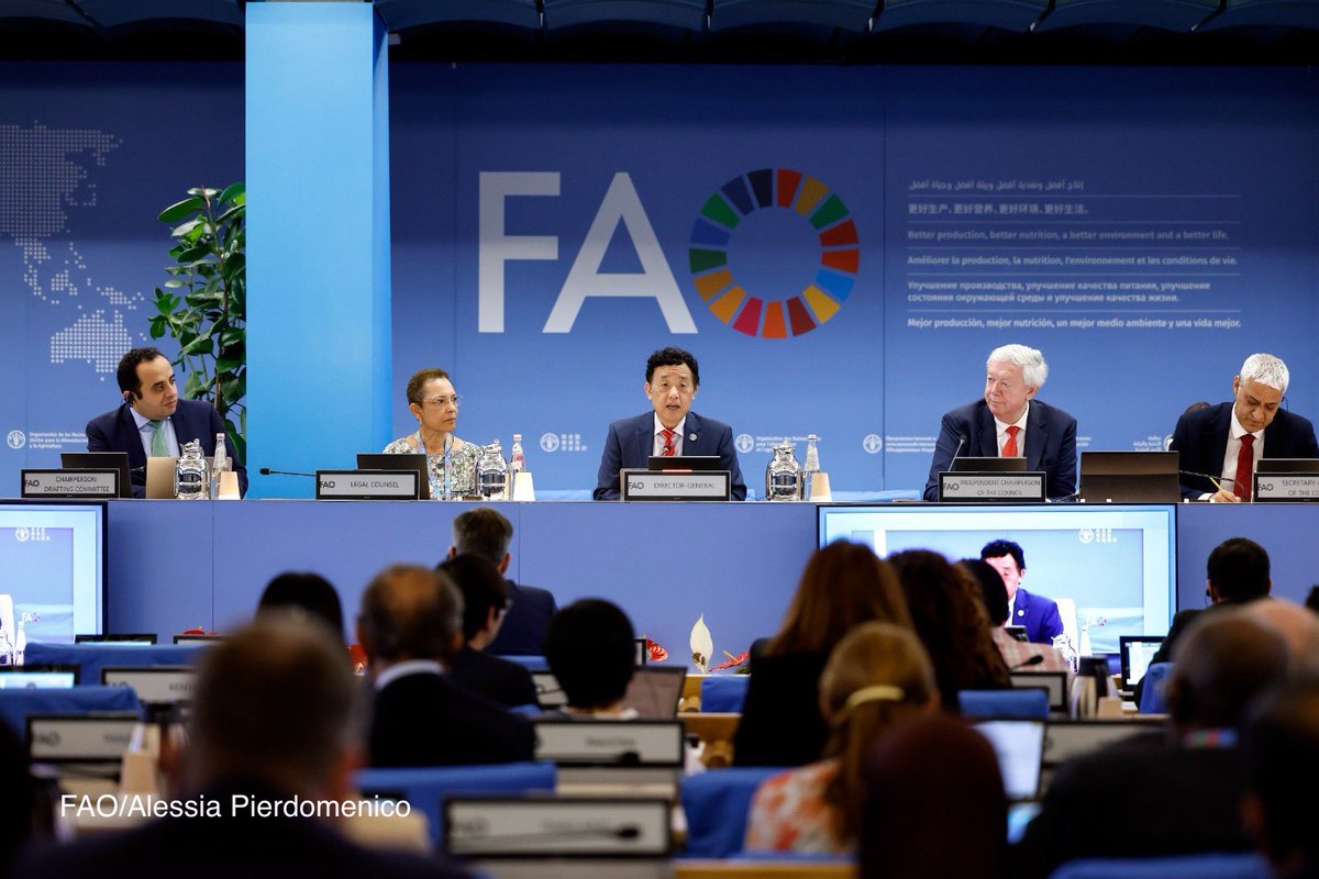 FAO4Members's tweet photo. “We aim to do even more and better in the coming years, building on the outcomes and lessons learned in 2022-23,” said @FAODG closing the 175th Session of @FAO Council.
Read more 👉 https://t.co/NeUSFI0qwu
#CL175 https://t.co/x914asP6VH