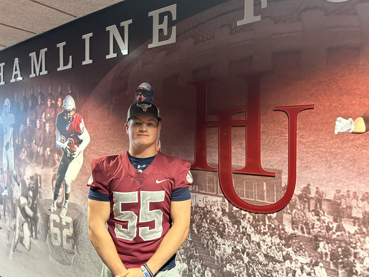 Had a great visit at <a href="/HamlineFootball/">Hamline Football</a> thanks <a href="/CoachGreenie/">CoachGreenie</a> love the culture you guys have built.