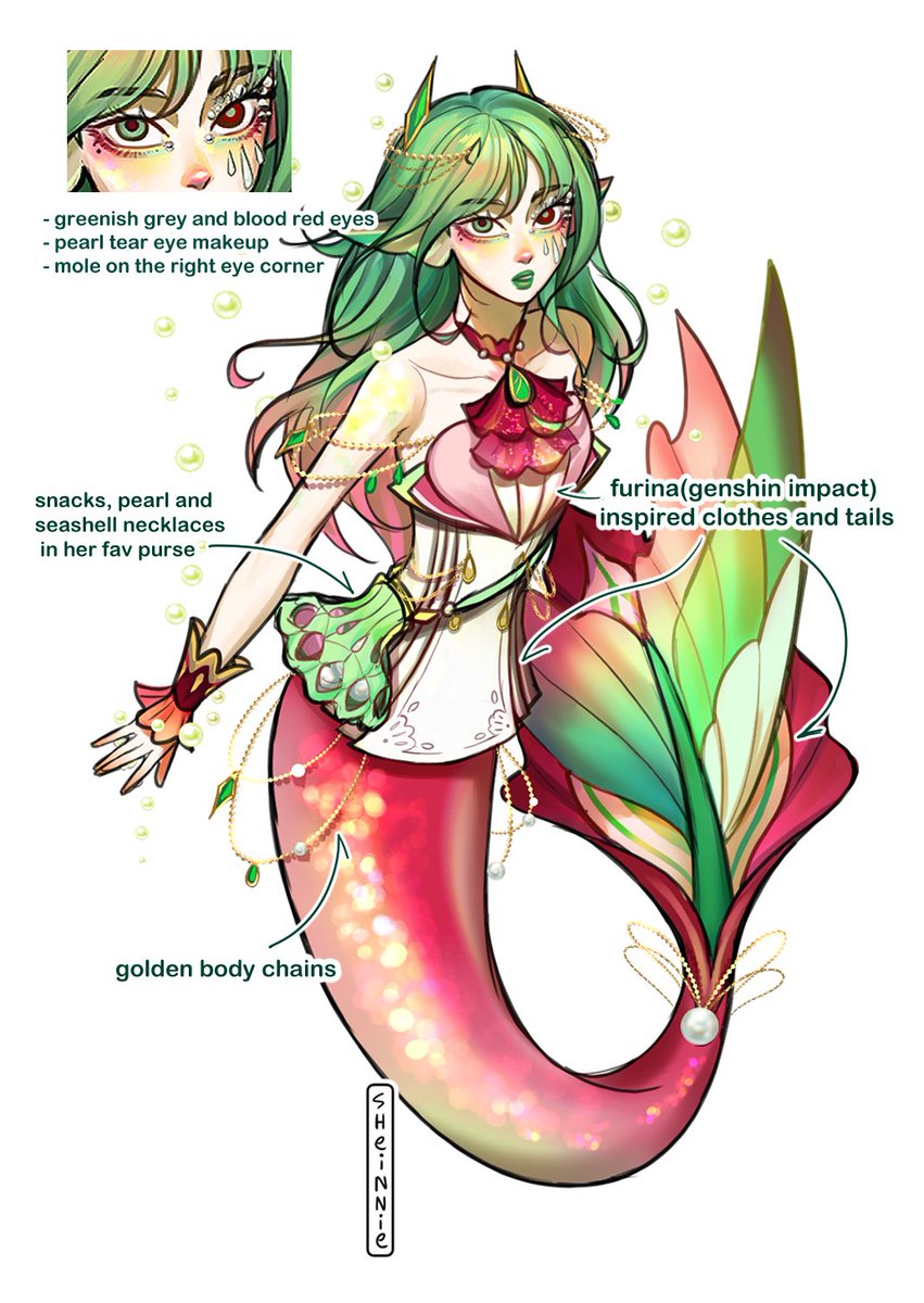 Mermaid oc requested from FB freinds