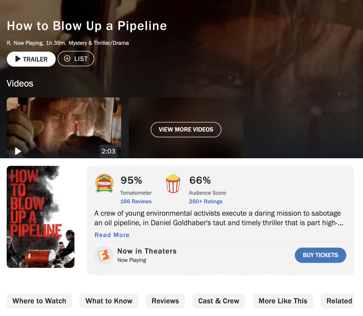 ulaken's tweet image. 『HOW TO BLOW UP』観た。超平たく言えば、ど素人エコテロリスト集団が石油パイプライン吹っ飛ばそうと画策するお話。しかし如何せんマジで全員ズブの素人❗️全員素人の『オーシャンズ11』‼️ハラハラしてしょうがない。一味でもないのに時間気にして自分の腕時計確認してしまった。#HOWTOBLOWUP #爆破法