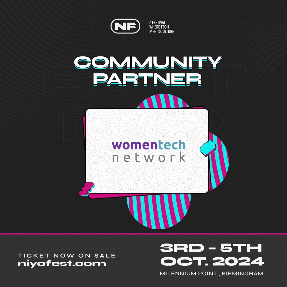 Niyo Group (@niyogroup) on Twitter photo We're thrilled to announce our Community Partnership with <a href="/WomenTechNet/">WomenTech Network</a> for #NF24! 🎉
<a href="/WomenTechNet/">WomenTech Network</a> is one of the world's leading communities for women in tech. We're committed to inspiring innovation and driving positive change.
Secure your ticket: niyofest.com We're thrilled to announce our Community Partnership with <a href="/WomenTechNet/">WomenTech Network</a> for #NF24! 🎉
<a href="/WomenTechNet/">WomenTech Network</a> is one of the world's leading communities for women in tech. We're committed to inspiring innovation and driving positive change.
Secure your ticket: niyofest.com