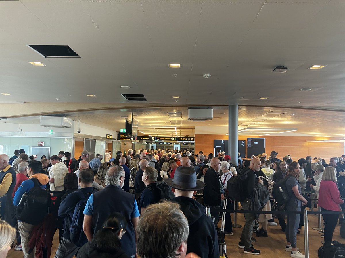 Rupert Younger (@profyounger) on Twitter photo Chaos at <a href="/OsloAirport/">Oslo Airport</a> today. Only two immigration desks staffed at the moment. Gather this is a common problem with understaffing at Oslo Airport. Queue all the way back past the toilets. <a href="/visitnorway/">Visit Norway</a> Chaos at <a href="/OsloAirport/">Oslo Airport</a> today. Only two immigration desks staffed at the moment. Gather this is a common problem with understaffing at Oslo Airport. Queue all the way back past the toilets. <a href="/visitnorway/">Visit Norway</a>