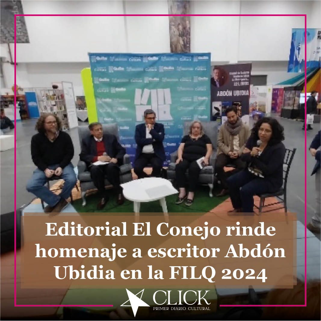 clickultura's tweet photo. Editorial El Conejo @Ed_ElConejo rinde homenaje a escritor Abdón Ubidia en la FILQ 2024

#literaturaecuatoriana
#abdonubidia
#librosecuador
#escritoresecuatorianos

LEER MÁS ⬇️⬇️
https://t.co/rQUCFR7Olb https://t.co/92YlWUa7J7