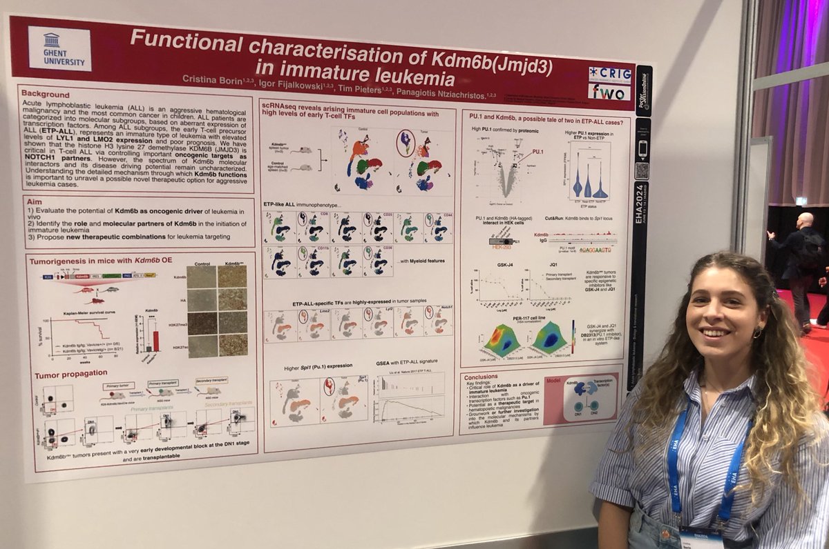 Want to know how epigenetic regulators can induce immature leukemia. Please visit Cristina Borin poster P382 at #EHA24