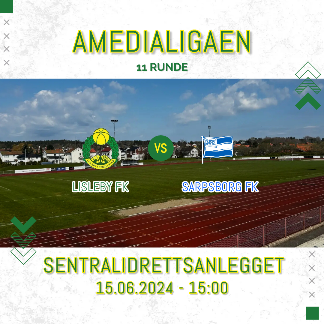 I morgen kommer våre overmenn fra cupen på besøk! Sarpsborg har fått fart på sakene og har på de fire siste kampene samlet 10 poeng. Vi på vår side håper å gjenskape prestasjonen vår fra forrige helg!

Vel møtt!🟡🟢