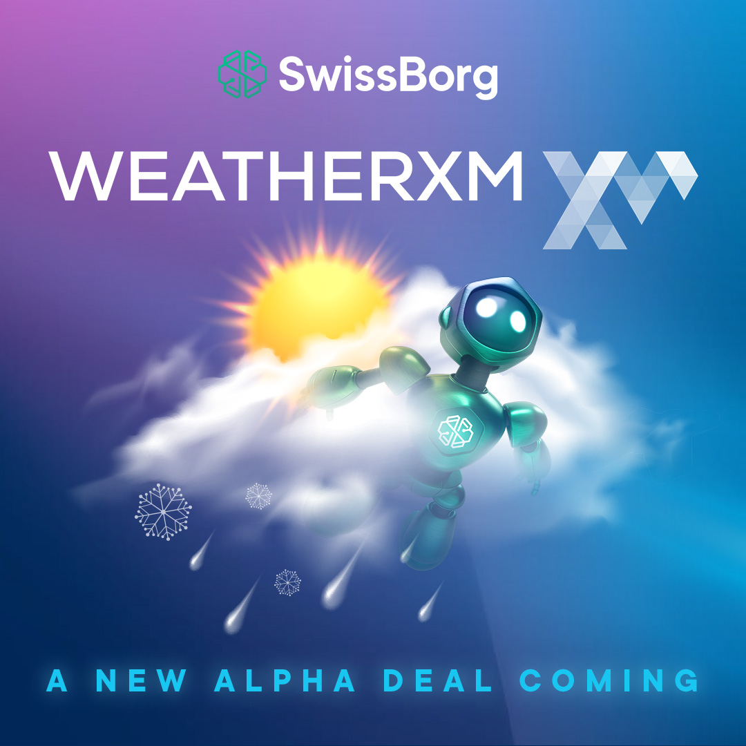 🌅 NEW Alpha Launching 20.06.24 🛸

Swissborg is thrilled to partner with <a href="/WeatherXM/">WeatherXM</a> to bring accurate weather data to underserved areas. 

WeatherXM is building the world’s largest community-powered weather network, rewarding station owners and providing valuable services to