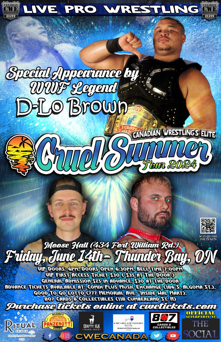 CWE Canada (@cwecanada) on Twitter photo TONIGHT! <a href="/CWECanada/">Canadian Wrestling's Elite</a> #ThunderBay #Ontario Ft #WWF #Legend <a href="/dlobrown75/">D'Lo Brown</a> <a href="/HotshotDannyD/">Hotshot Danny Duggan</a> <a href="/kevinjhcannon/">Kevin Cannon</a> <a href="/AdrienBB_Burton/">Adrien Burton</a> <a href="/josh_cheeks/">Josh “Cheeks” Holliday</a> <a href="/lionwarriorab/">Bobby Sharp</a> <a href="/shaunmartens/">Headline Shaun Martens</a> & more! #cwe #wrestling #tbay TONIGHT! <a href="/CWECanada/">Canadian Wrestling's Elite</a> #ThunderBay #Ontario Ft #WWF #Legend <a href="/dlobrown75/">D'Lo Brown</a> <a href="/HotshotDannyD/">Hotshot Danny Duggan</a> <a href="/kevinjhcannon/">Kevin Cannon</a> <a href="/AdrienBB_Burton/">Adrien Burton</a> <a href="/josh_cheeks/">Josh “Cheeks” Holliday</a> <a href="/lionwarriorab/">Bobby Sharp</a> <a href="/shaunmartens/">Headline Shaun Martens</a> & more! #cwe #wrestling #tbay