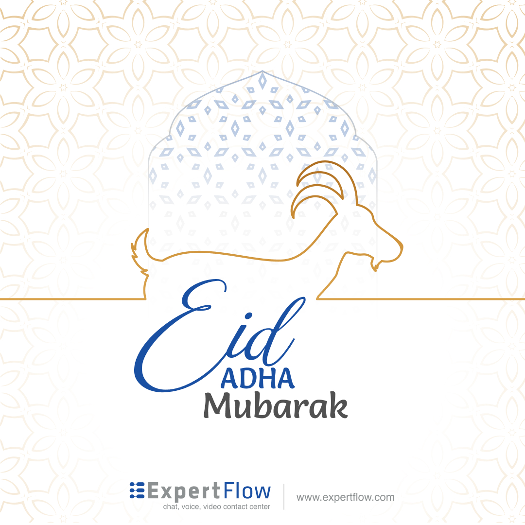 Expertflow's tweet image. Wishing you and your loved ones a happy Eid al-Adha. May this festive occasion bring you joy, peace, and prosperity.