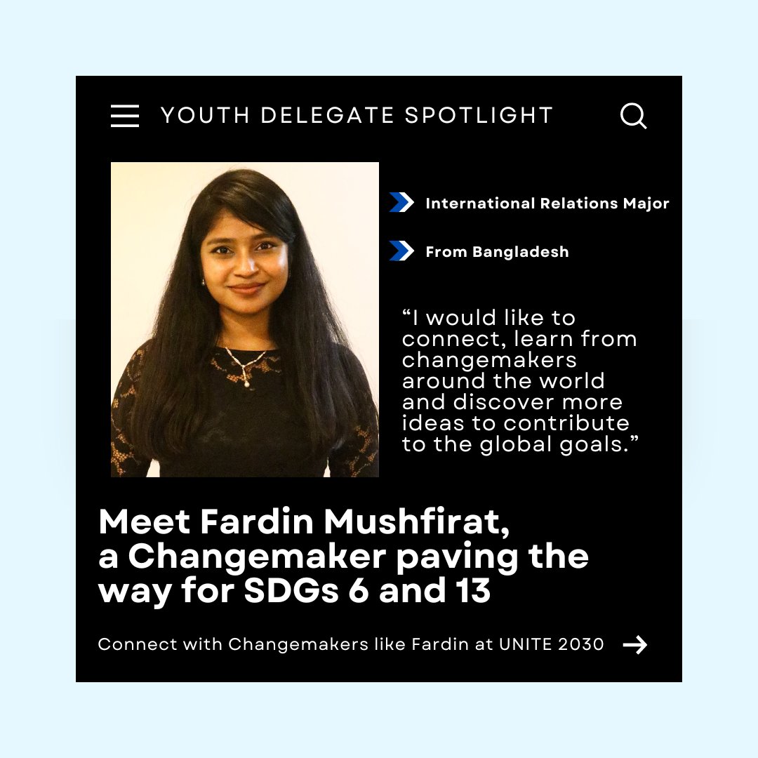Fardin is an inspiring Changemaker making creating remarkable impact in SDG 6 (Clean Water and Sanitation) and SDG 13 (Climate Action)! 🚰🌍. Through her dedicated volunteering efforts, Fardin is driving change and fostering sustainability within her community and beyond 🌏💧🌳