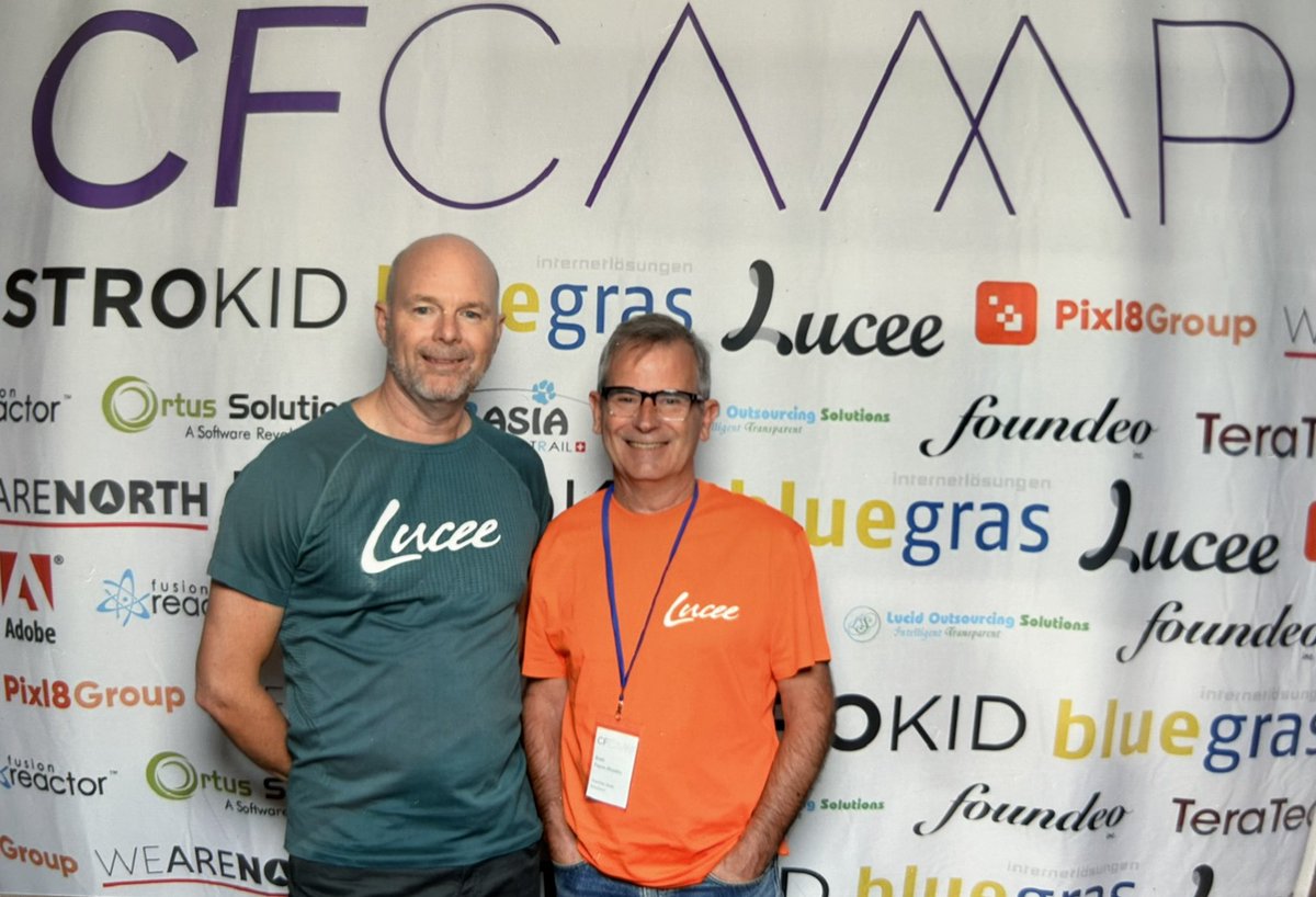 Great to catch up with <a href="/bpaynerhodes/">Brett Payne-Rhodes</a> at #cfcamp #lucee
