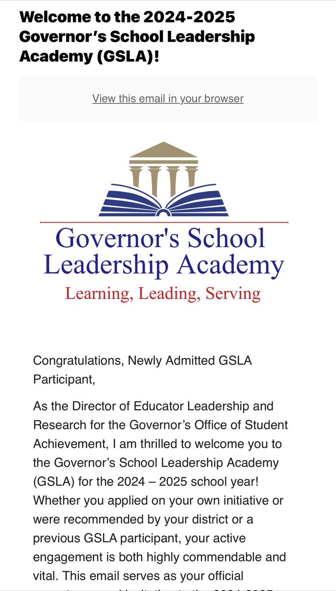 I’m looking forward to this opportunity! #Leadership