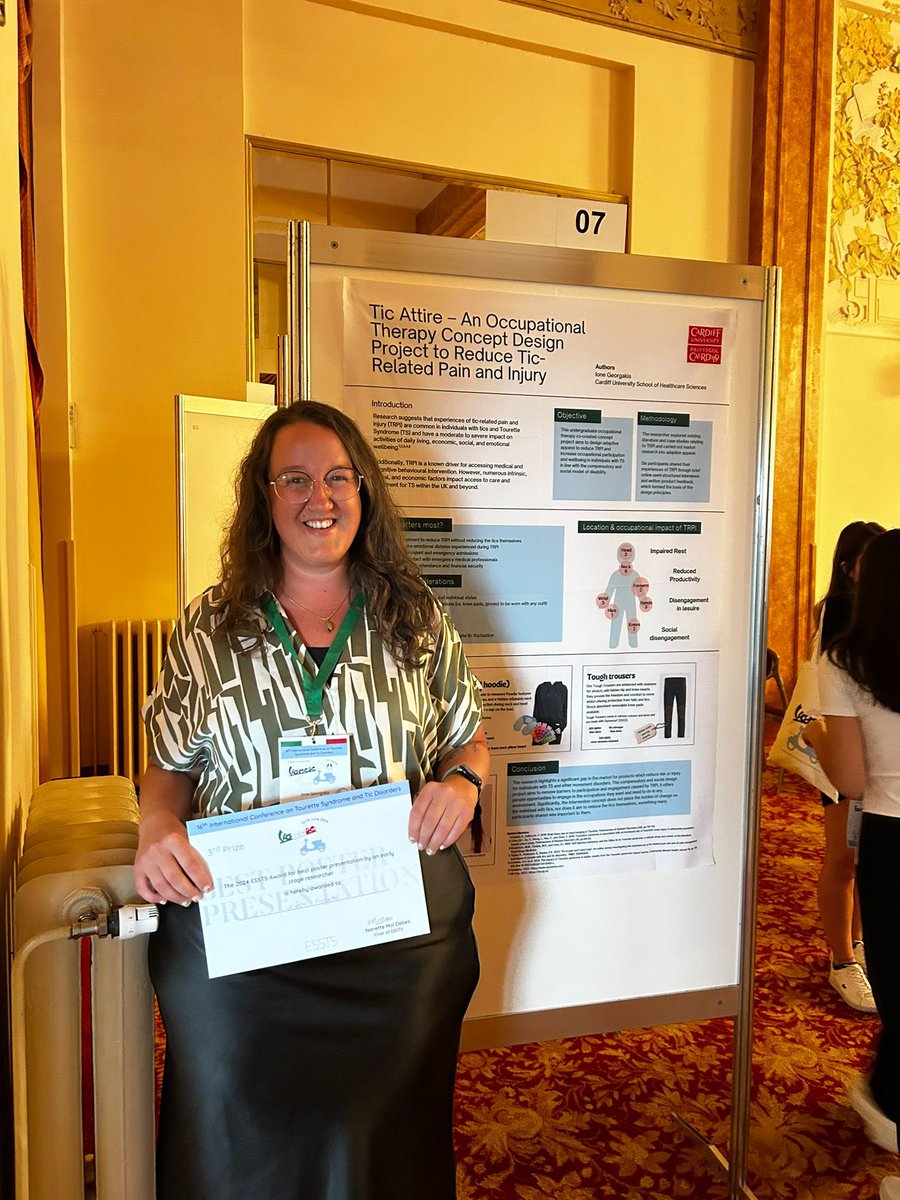 Ione Georgakis (@neurodiverse_ot) on Twitter photo The disbelieving grin of someone who just won 3rd place for best poster presentation by a junior researcher.
A huge thank you to @ESSTS_Tourette for letting me showcase my latest project and to <a href="/tourettesaction/">Tourettes Action</a> for enabling me to be here.
#OccupationalTherapist #OT <a href="/theRCOT/">Royal College of Occupational Therapists</a> The disbelieving grin of someone who just won 3rd place for best poster presentation by a junior researcher.
A huge thank you to @ESSTS_Tourette for letting me showcase my latest project and to <a href="/tourettesaction/">Tourettes Action</a> for enabling me to be here.
#OccupationalTherapist #OT <a href="/theRCOT/">Royal College of Occupational Therapists</a>
