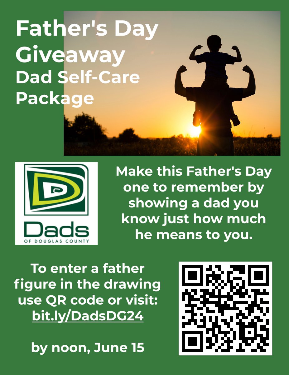 DadsofDGCO's tweet image. LAST CALL to nominate a dad for our Father's Day Giveaway
DEADLINE: Noon, Saturday

To enter a dad you know (father, son, uncle, friend, father figure) from Douglas County, Kansas, into the drawing:
- Fill out this form: bit.ly/DadsDG24