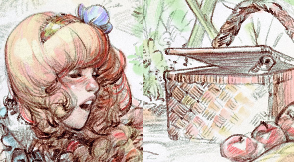 sabs_art's tweet photo. Cottagecore intimacy 🌿🌼🌺🌹🌳 https://t.co/mFbXK3nlNS