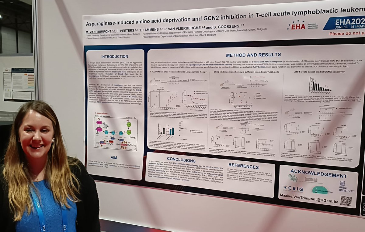 Interested in amino acid depletion in T-ALL? Join Maaike Van Trimpont at poster P343 at #EHA24