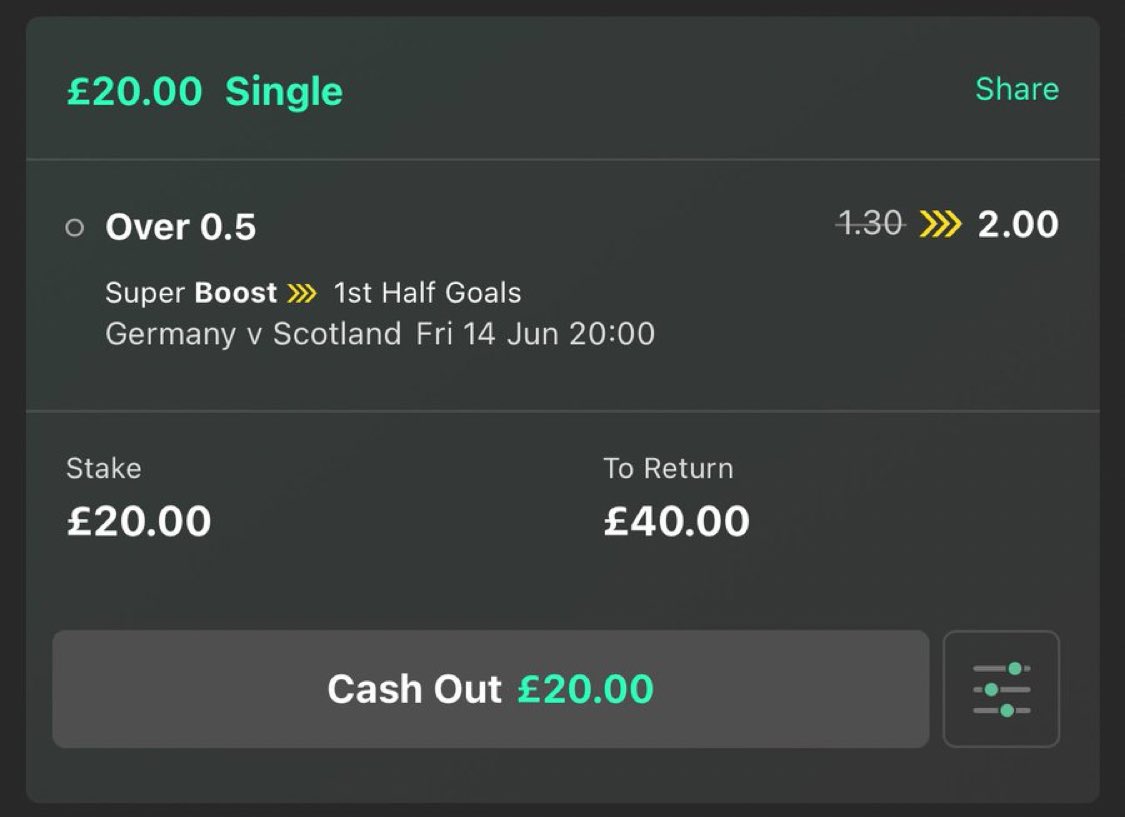 tfmsport's tweet photo. 💰 £40 CASH GIVEAWAY! 

We’re backing this AMAZING value bet for Germany v Scotland! 🇩🇪 🏴󠁧󠁢󠁳󠁣󠁴󠁿 

The best odds available on other bookies is 1.33 so this is a fantastic price at 2.00 ✅

If the bet wins we’ll giveaway:

£20 to someone who LIKES ❤️ !
£20 to someone who RTs 🔁 ! https://t.co/R4tXxNrUJ0