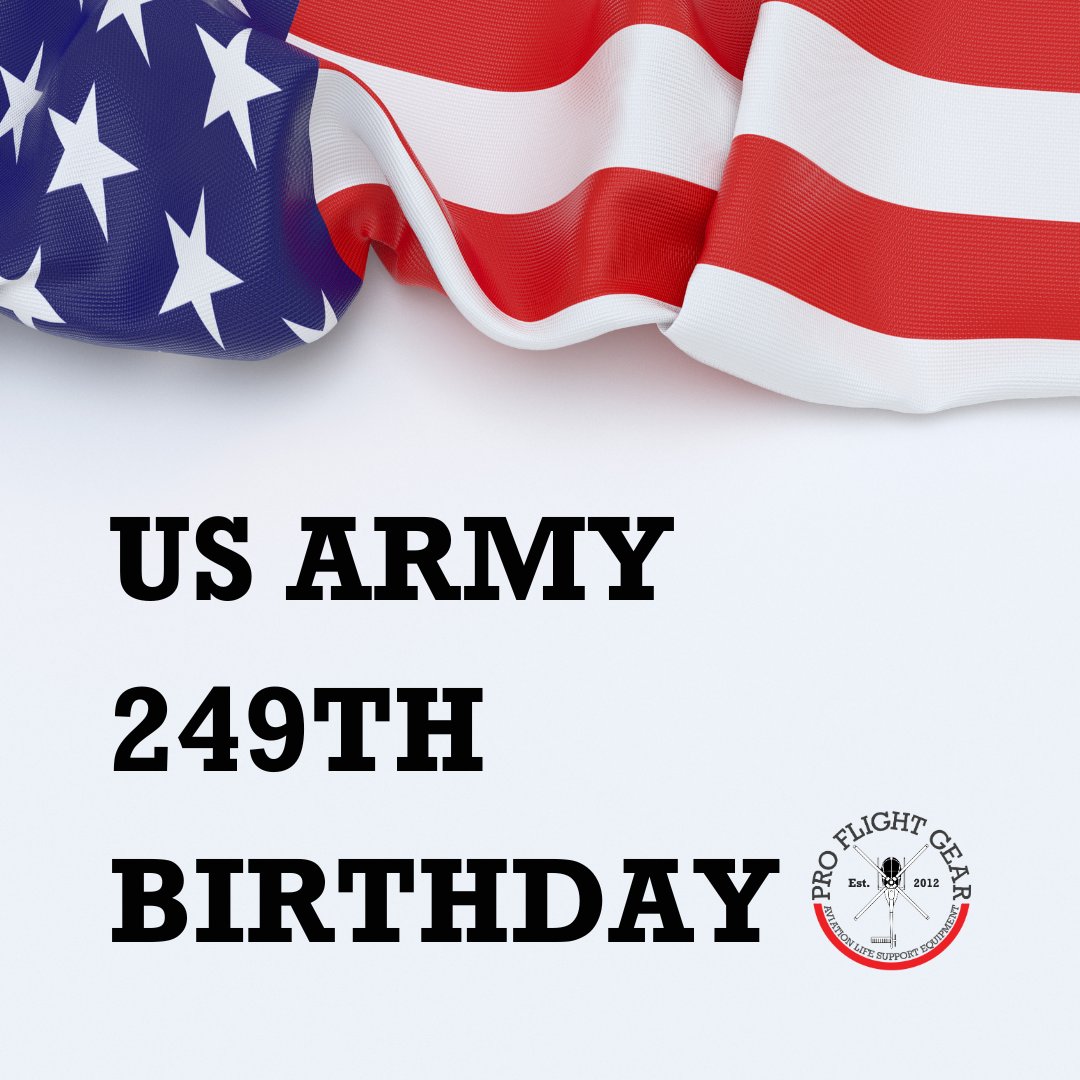 ProFlightGear's tweet image. Happy Birthday to the United States Army!

#AviationGear #PilotLife #FlightSafety #HelmetUpgrade #PilotGear #UpgradeYourFlight #ZeroGComfort #ProFlightGear