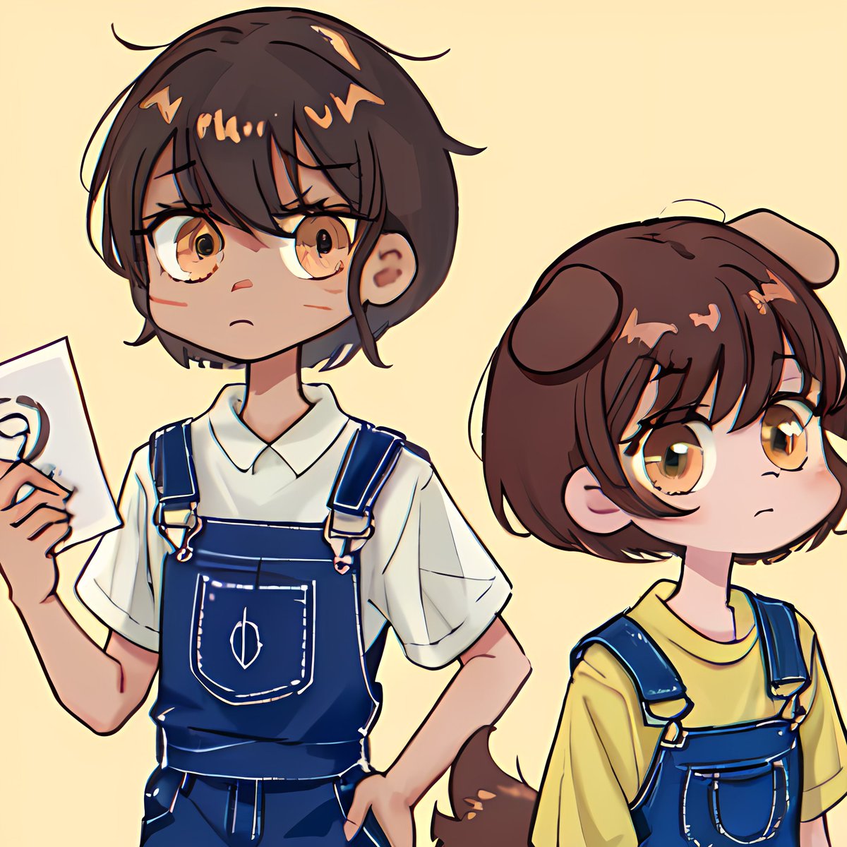 InsBow's tweet photo. 🐶siblings🐶
#dogear #overall #DogEarOverAll #AIArtwork #AIイラスト #AIArt https://t.co/ns2KMuIJKm