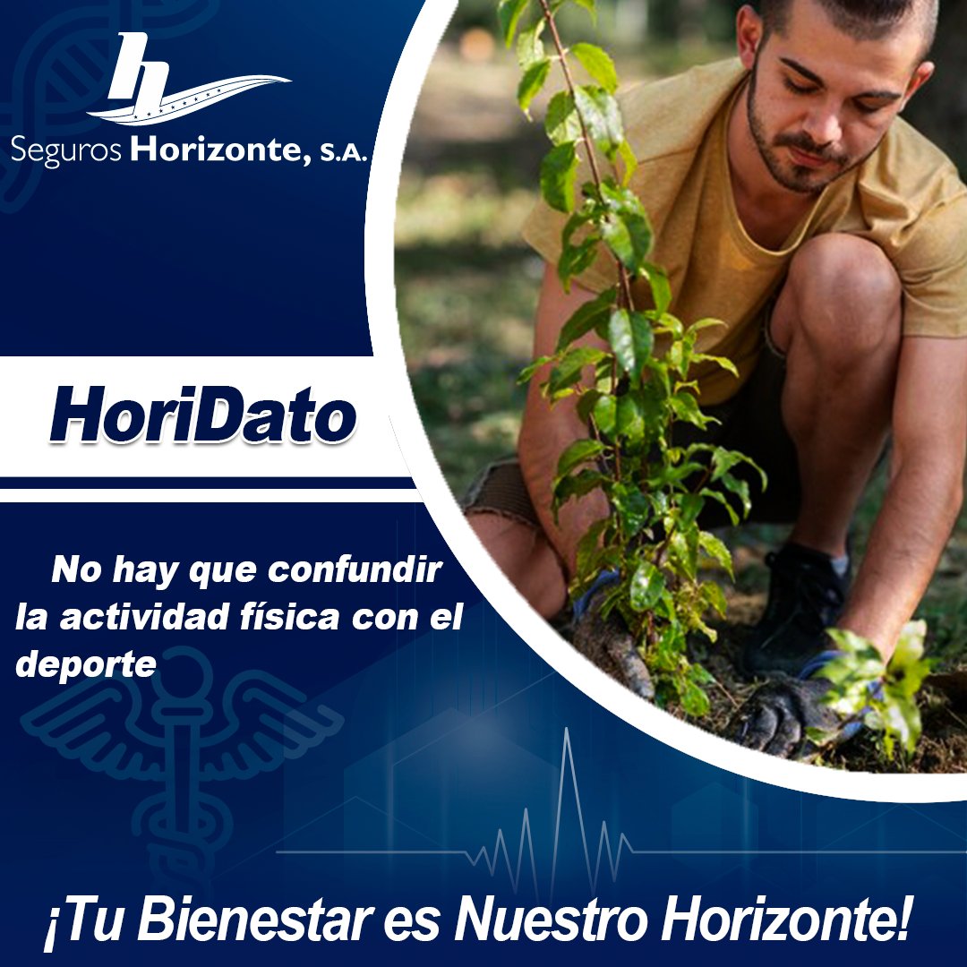 #HoriDato 🧐 || Se considera actividad física cualquier movimiento corporal por los músculos esqueléticos que supongan un consumo de energía asi como los deportes, el ejercicio y otras actividades como jugar, caminar y realizar tareas domésticas.

#TuBienestarEsNuestroHorizonte