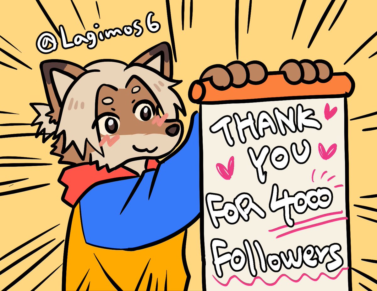 4k FOLLWERS ART RAFFLE🎉

1 winner Prize :
💗 a color full body portrait
or
💗Black and white TF Line ART 

To enter: 
💗Follow + Retweet 
💗Comment your reference/ png (Optional)

Ends in June 23th , 2024 

Good luck!

#Furry #Furryart #Furryartist