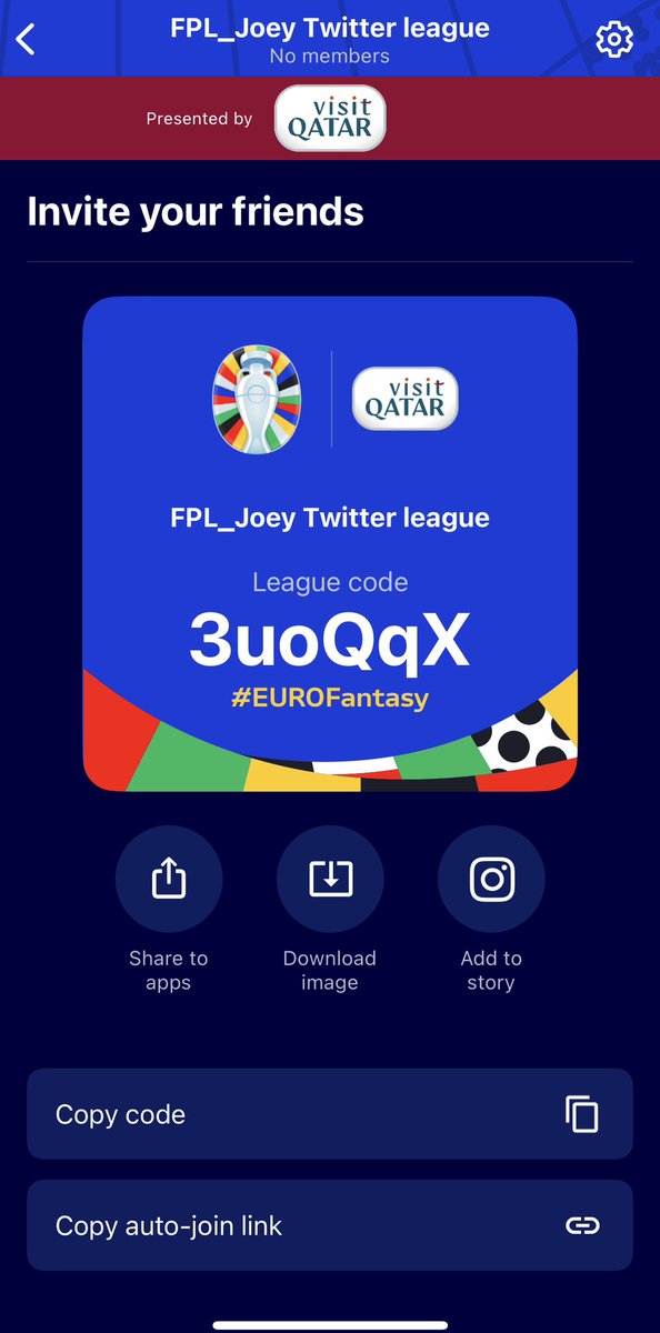 Hi all, to make the Euro fantasy a bit more interesting I’ve decided to create a cash prize mini league

It’s completely free to enter; prizes are 
#1: 25€
#2: 15€
#3: 10€

To be eligible to win follow me on twitter and retweet this tweet!

Good luck!

#FPL  #EUROFantasy