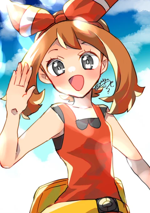 #ポケモントレーナー版深夜の真剣お絵描き60分一本勝負 お題【ハルカ】 開始時刻遅刻ですが差分のEXカラーも含めて、作業時間1時間です。 ポケマスのEXカラーが涼し気でかわいいなと思い、迷った挙句両方描きました!