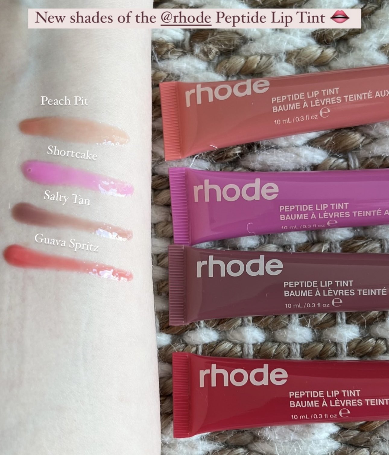 。。。rhode THE SUMMER PEPTIDE LIP TINTS Revealed 🚨 NEW! SHADES 👄💄 Peptide Lip Treatment #rhode