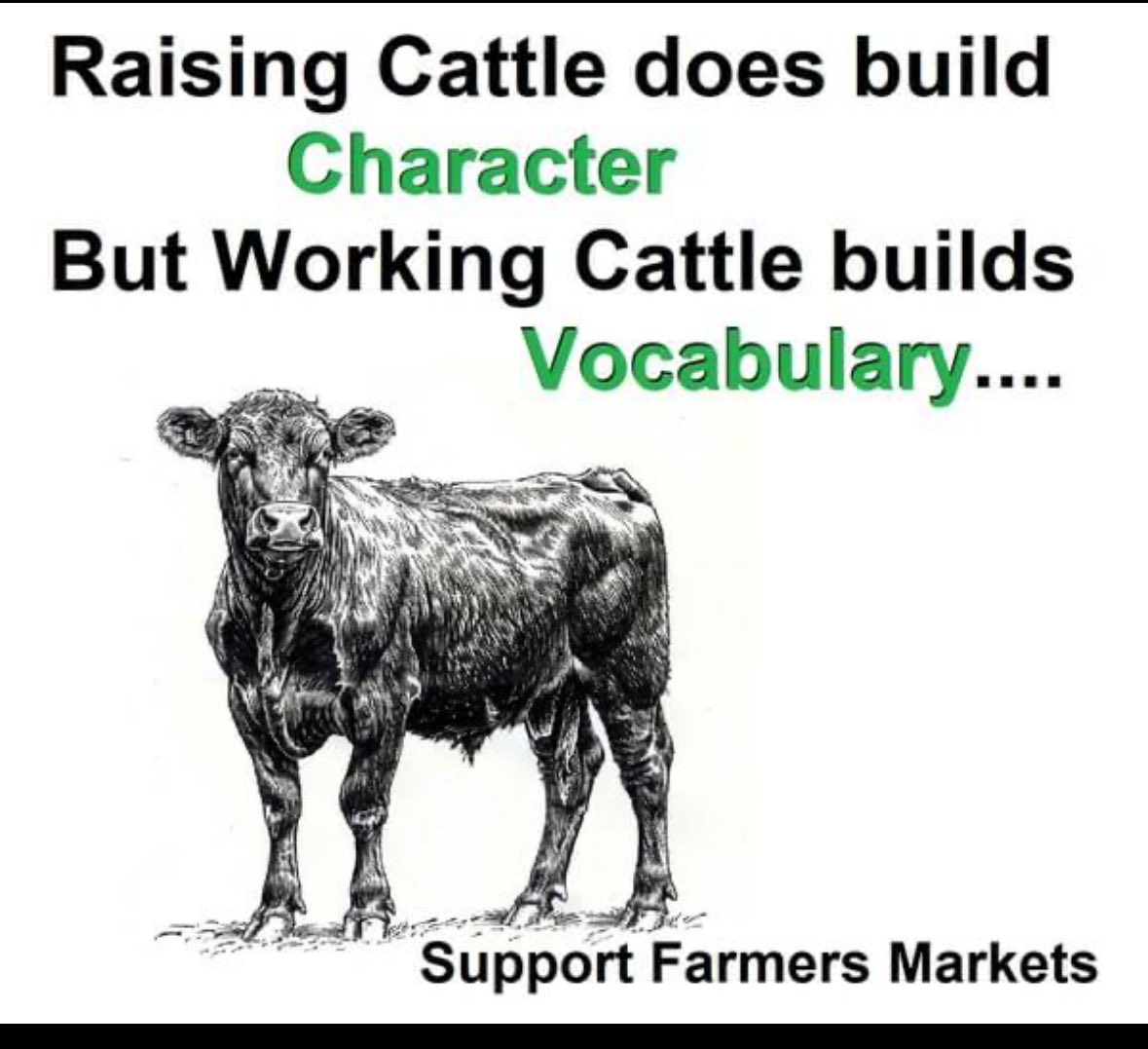 This is definitely true, and most of the vocabulary is not family friendly. Copied from the farmers life FB page.