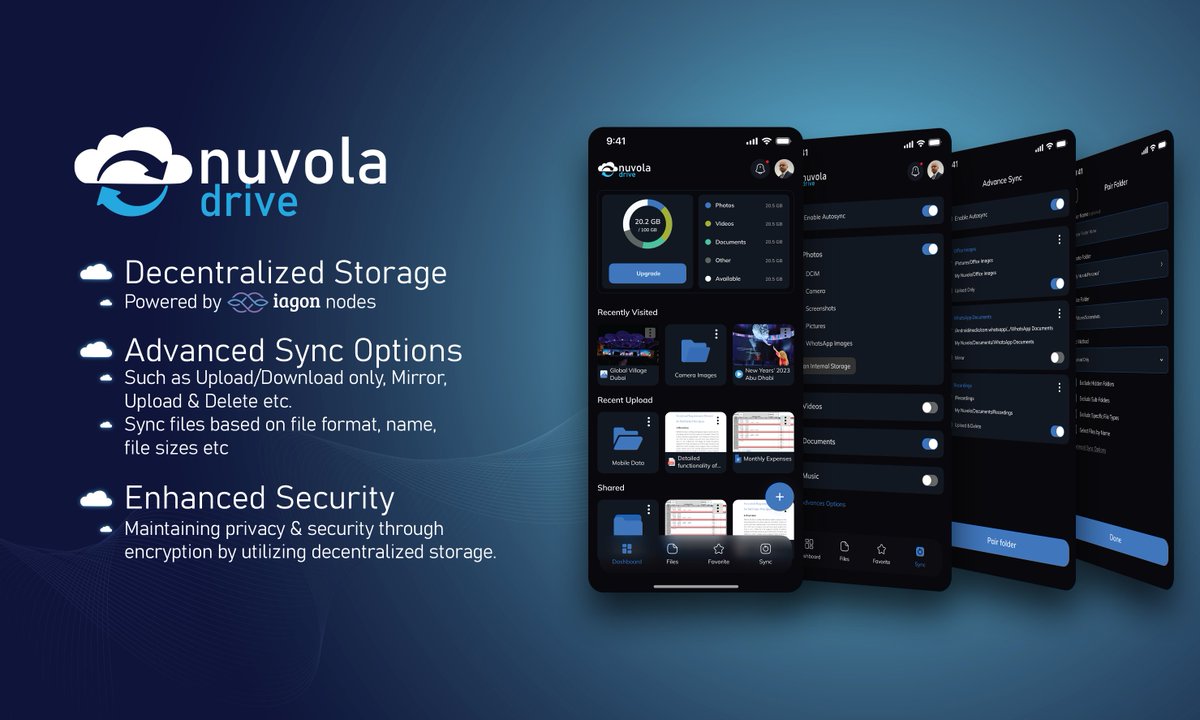 NuvolaDrive Update: Beta Q3 2024👀

Our mobile storage app for iOS and Android has been making incredible strides in development with more inclusive &amp; user driven features.

We plan to be a viable competitor to major centralized cloud storage services as our back-end will be