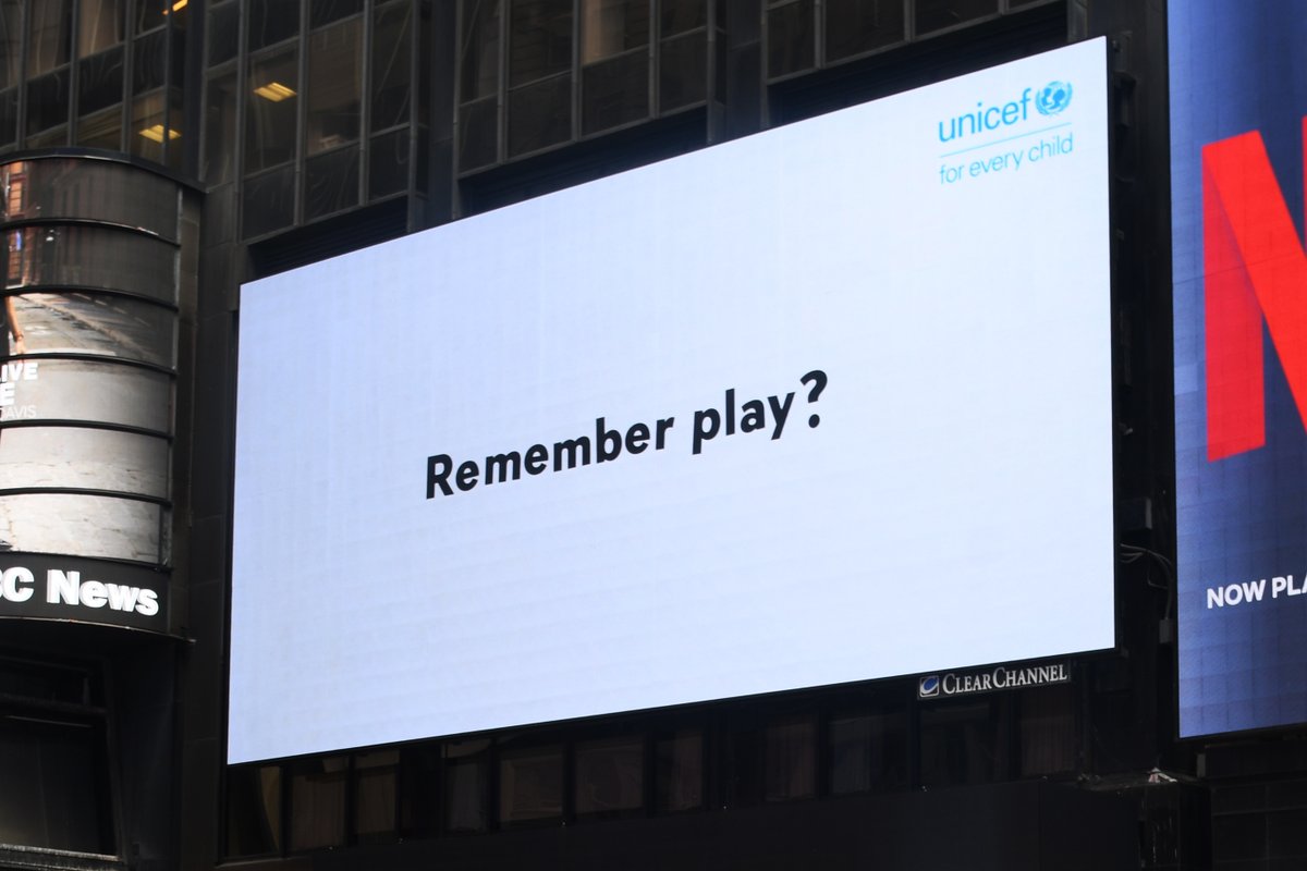 We are live in Times Square, New York! 

This digital billboard in one of the world’s busiest pedestrian areas highlights the call-to-action to protect children’s right to play. #EarlyMomentsMatter