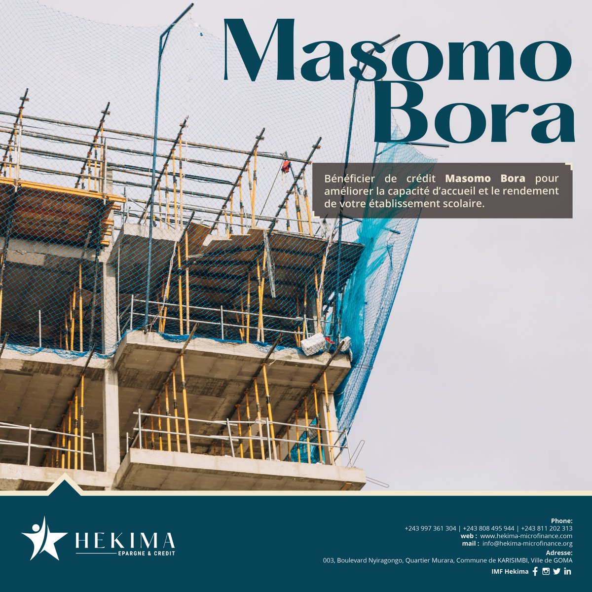 imfhekima's tweet photo. Investir dans la construction d'écoles est une responsabilité collective qui incombe à tous les acteurs de la société.
#Hekima #goma #credit #education #finance #jeunesse https://t.co/veSN9wkxb2