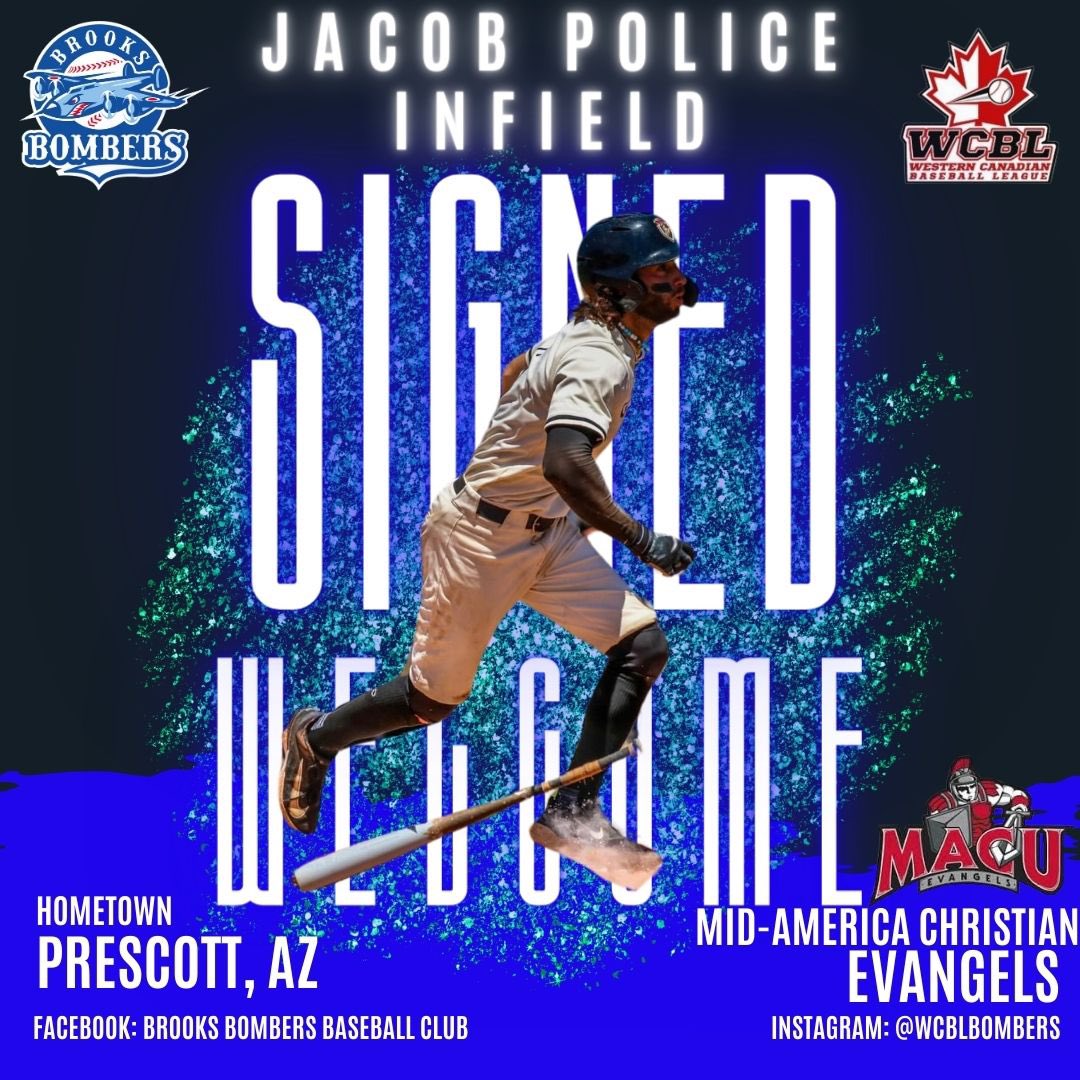 The Bombers would like to announce the signing of infielder Jacob Police from Mid-America Christian University.  Jacob will join the team when we hit the road next Tuesday.  Welcome to the #BombSquad 👮🏻‍♂️💣<a href="/jacob_police/">JP</a> <a href="/MACU_baseball/">MACU Baseball</a> <a href="/wcbleague/">The WCBL</a> <a href="/ABDugoutStories/">ABDugoutStories</a>