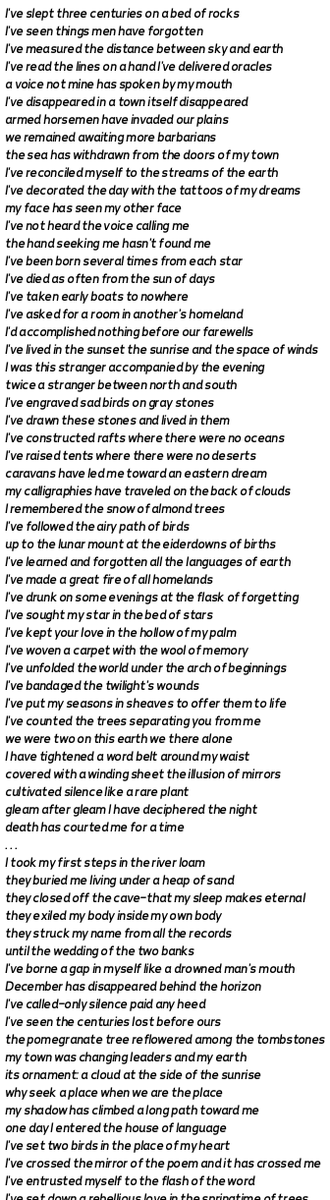 #GraphPoem #DHSI24 #analyticalcreative #platformintermediality #literatureandcomputation facebook.com/Margento.Offic…
I’ve slept three centuries on a bed of rocks
I’ve seen things men have forgotten
I’ve measured the distance between sky and earth
I’ve re
....